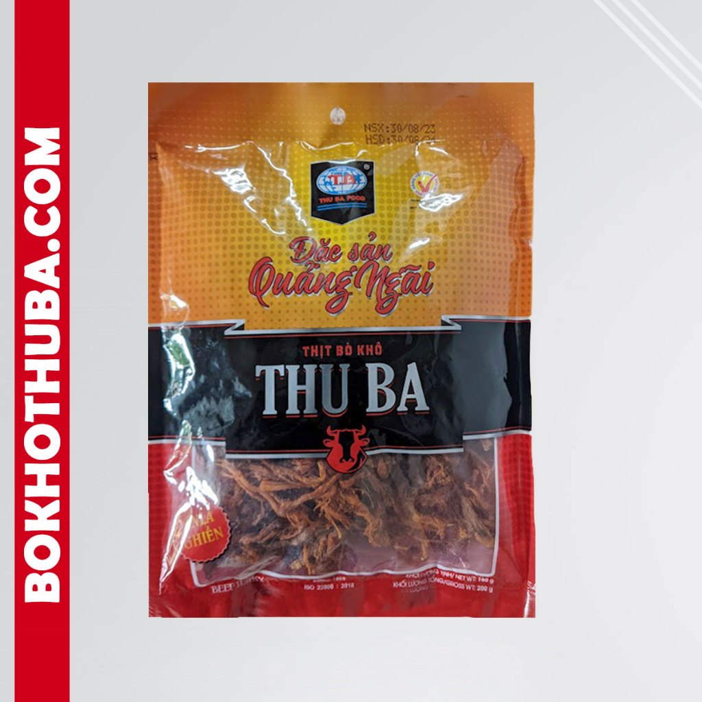 Bò khô Thu Ba - Bò khô loại 200g (Túi)