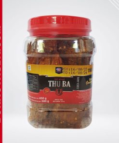Bò khô Thu Ba - Bò khô miếng loại 500g (Hũ nhựa)